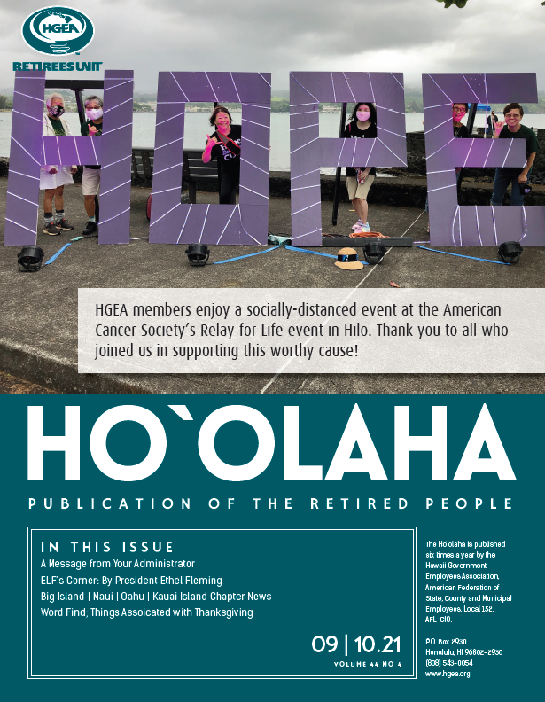 Ho`olaha, Sept. – Oct. 2021
